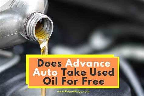 Does advance auto take used oil - If you have used motor oil, and you're wondering how to dispose of it, bring it to us We'll recycle your used motor oil for free —at most locations... 